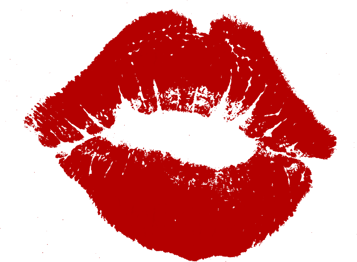 Kissing Clipart Transparent - Cartoon Kiss Lips (1188x870)