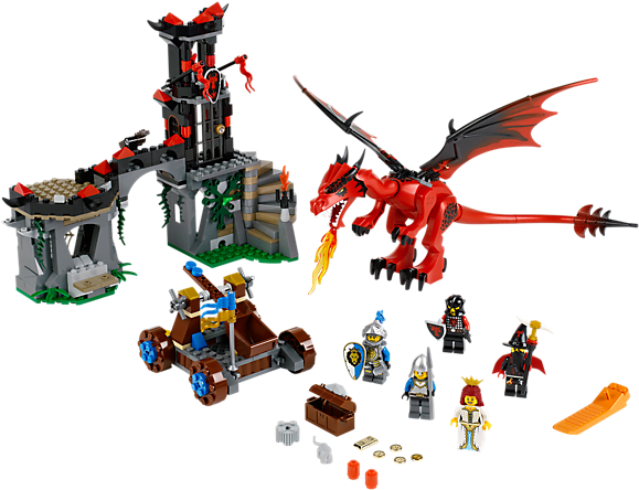 Lego Castle Theme Dragon Mountain Item - Lego Castle Dragon Mountain (600x450)
