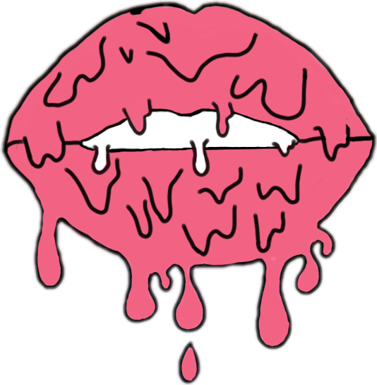 Lips Kiss Stickers Grimeart Censored Supreme Kisses - Grime Art Stickers (534x545)