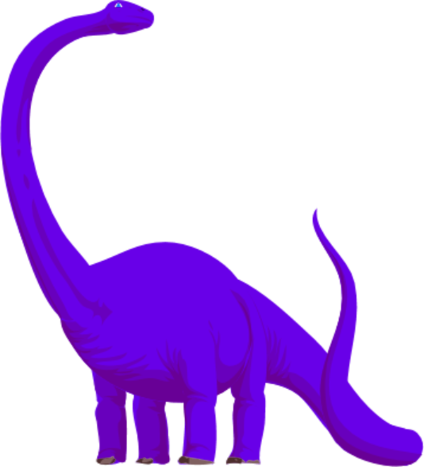 Dinosaur - Purple Dinosaur Clip Art (600x660)