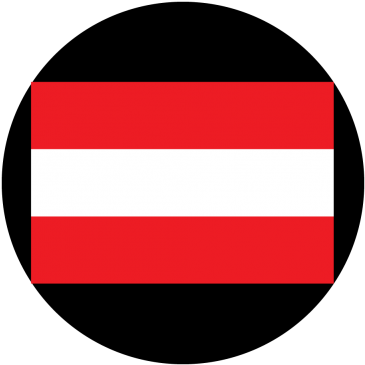 Flag Of Austria Gobo - Circle (400x400)