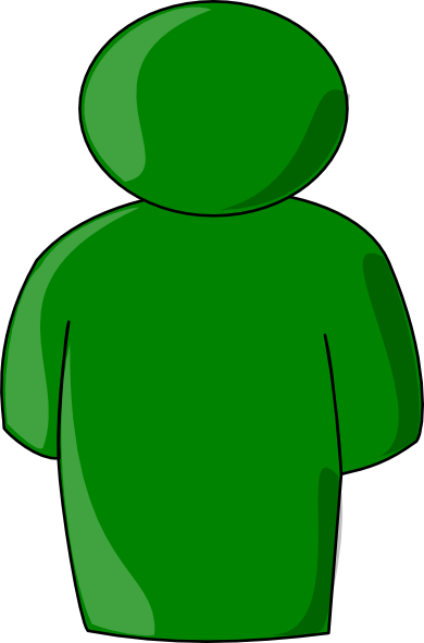Person Buddy Symbol Green Clip Art At Clker - Figura De Persona Verde (390x591)