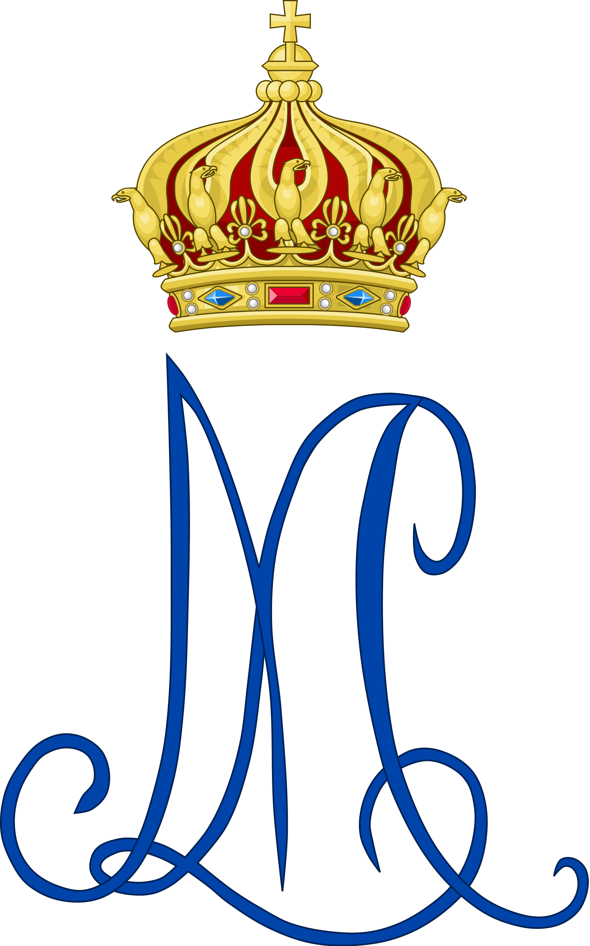 Marie-louise Of Austria, Empress Of France - Marie Antoinette And Louis Monogram (2000x3208)