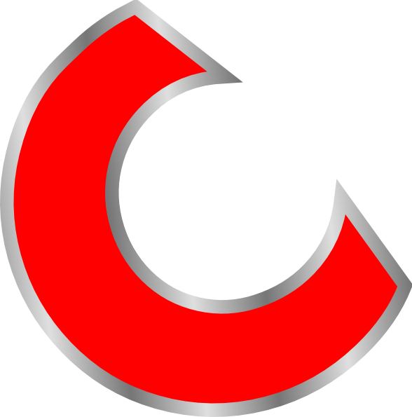 Red C Clip Art At Clker - Zlatý Bažant (588x595)