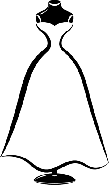 Wedding Dress Stamp - Wedding Dress (353x600)