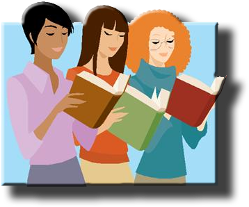 Book Check Out & Overdue Book Information - Book Club Women (405x318)