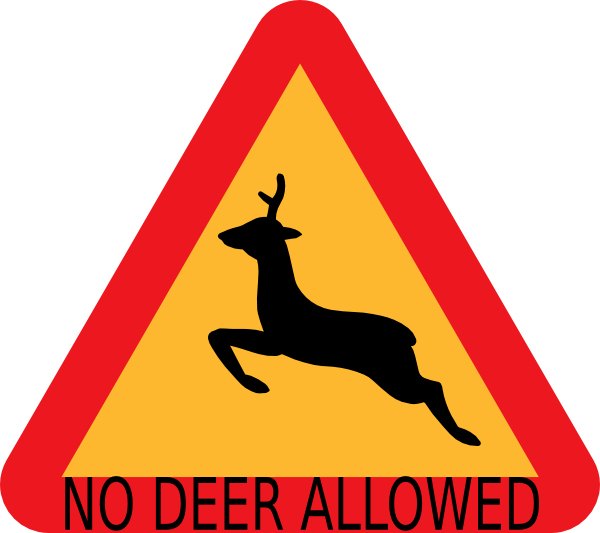 No Deer Crossing Sign (600x533)