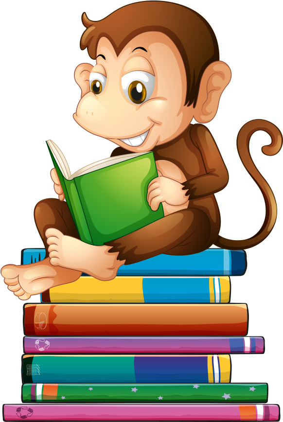 Monkey Book Chimpanzee Reading Stock Photography Clip - Monkey Book Chimpanzee Reading Stock Photography Clip (746x896)