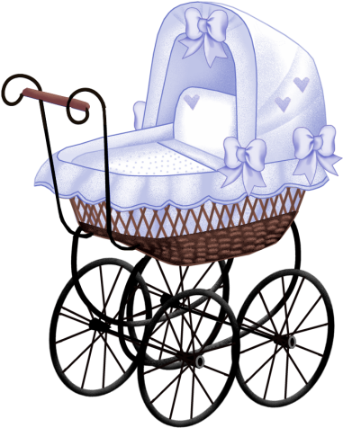 Imágenes Y Gifs Animados ® - Vintage Baby Carriage Clipart (401x482)