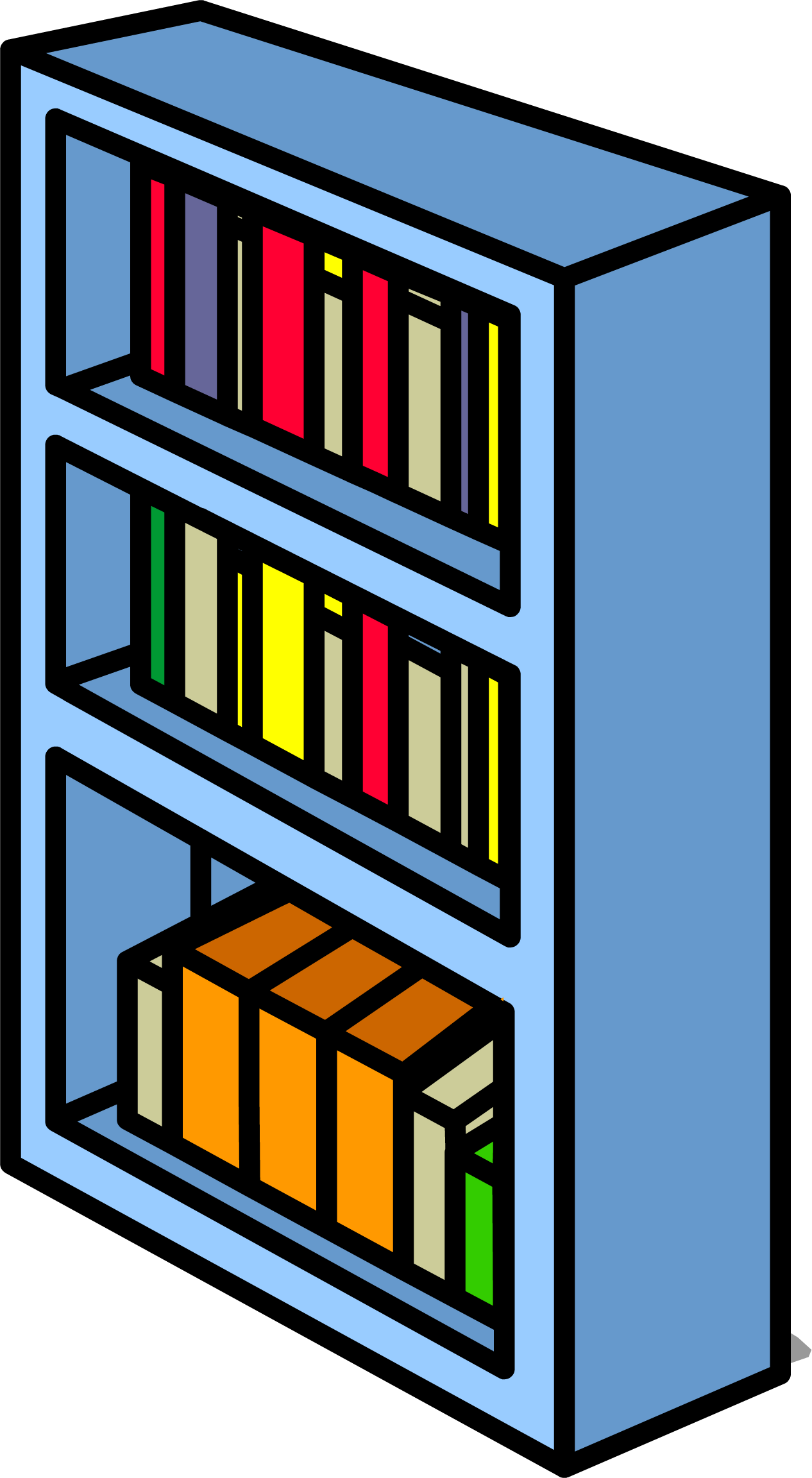 Blue Bookshelf Sprite 006 - Blue (1266x2304)