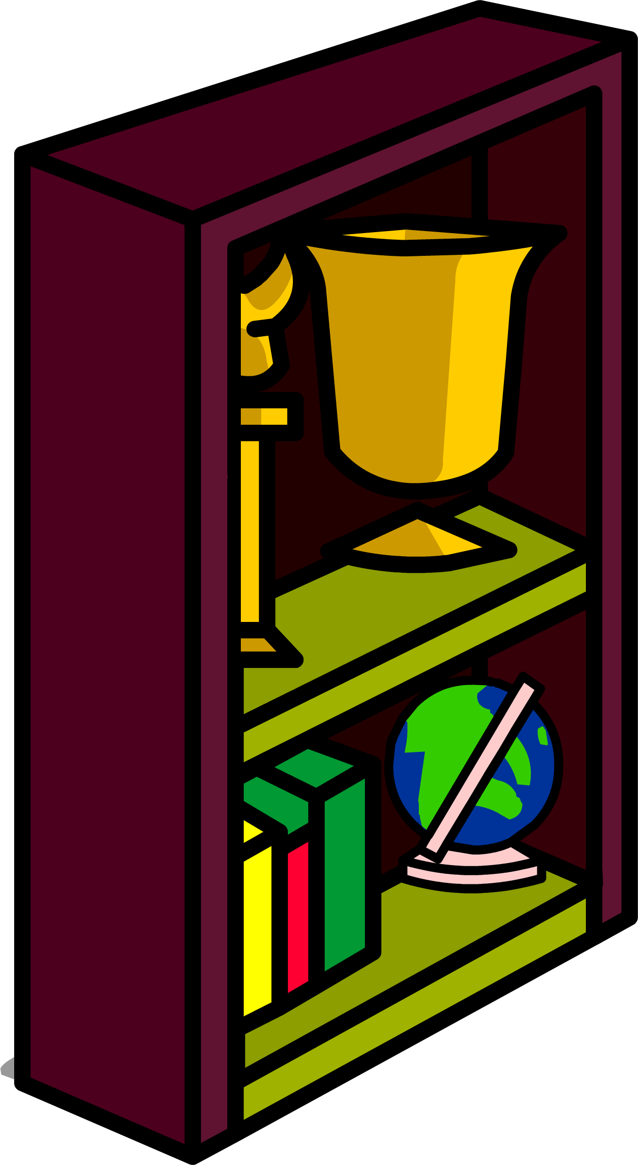 Burgundy Bookshelf Sprite 012 - Wiki (1261x2304)