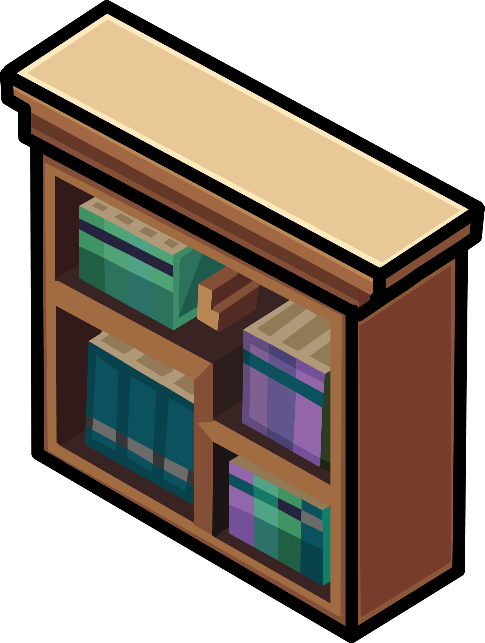 Classy Bookshelf Icon - Bookshelf Club Penguin (1544x2044)
