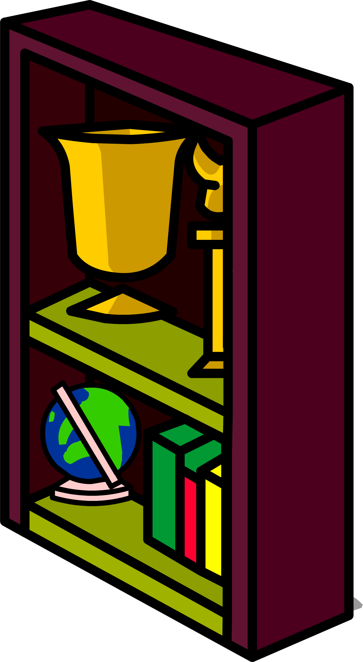 Burgundy Bookshelf Sprite 008 - Book (1266x2304)