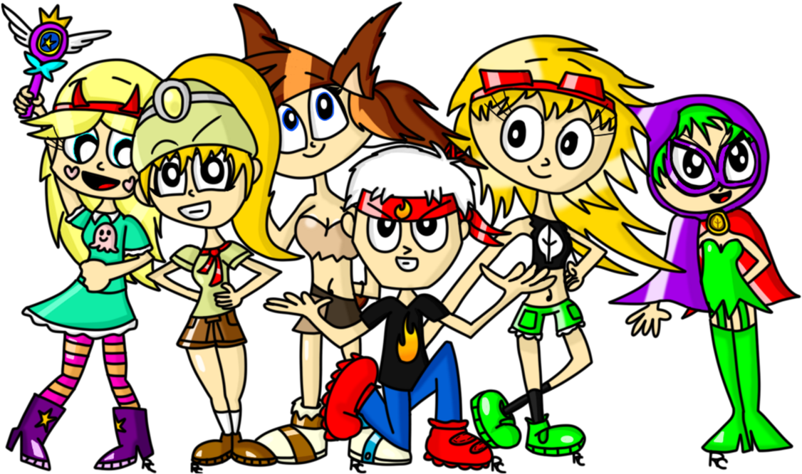 Sticky And The Girls By Flainstorm - Cartoon (1143x698)