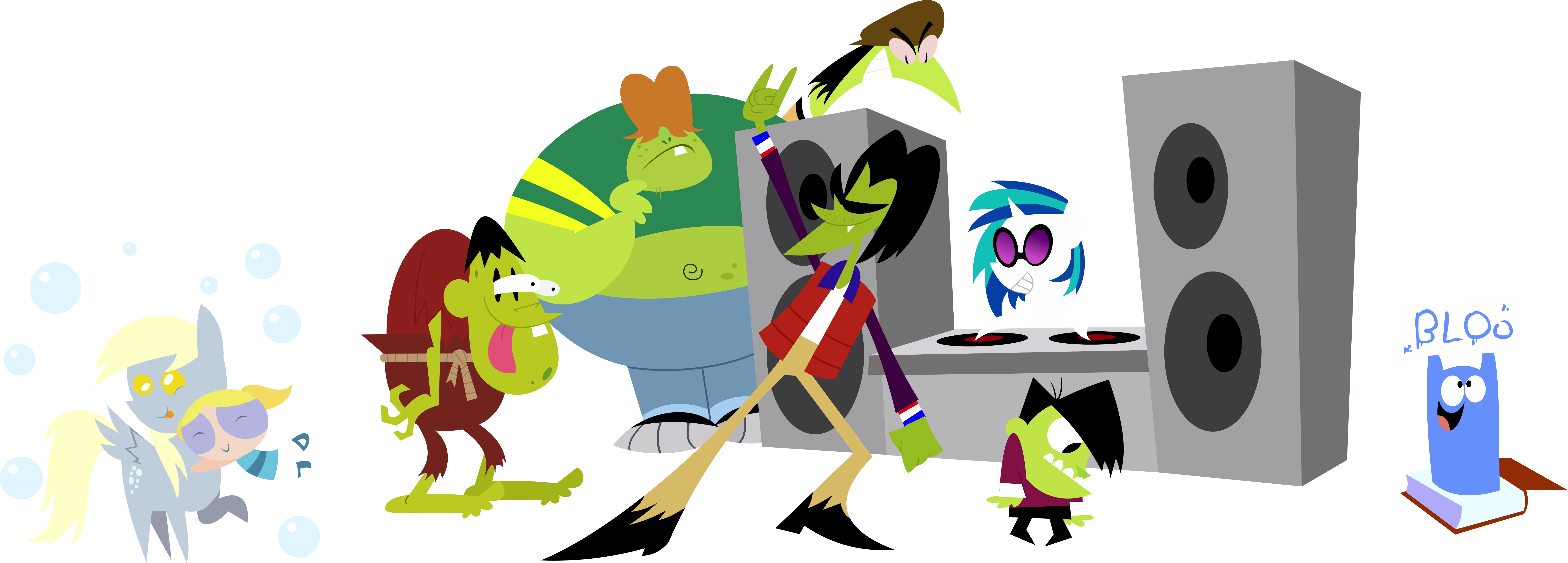 Double Rainboom - Illustration (8085x2907)