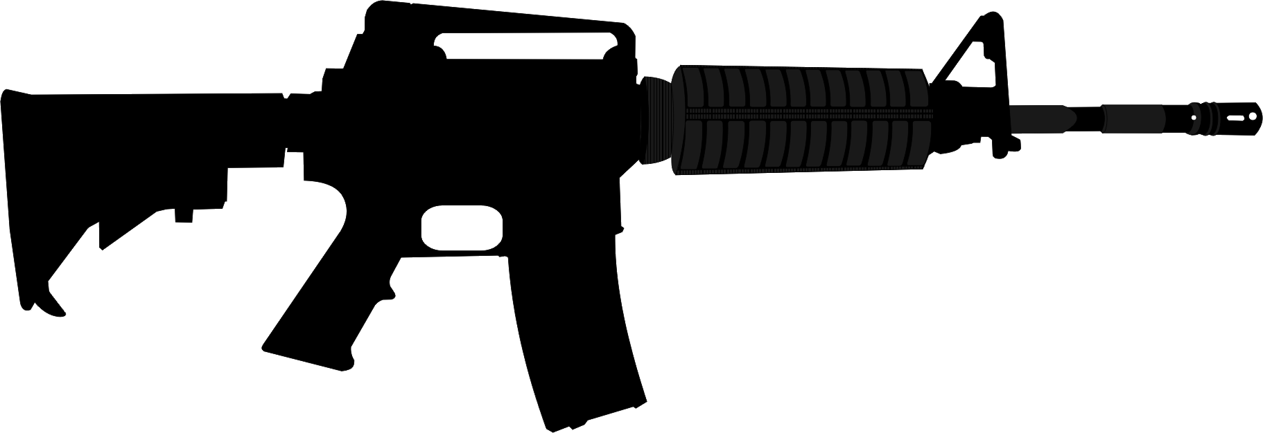 Ar 15 Style Rifle Assault Rifle Colt Ar 15 Firearm - Ar 15 Clip Art (1822x626)
