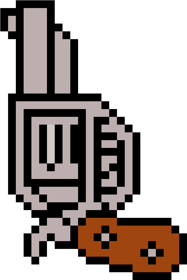 Pixel Revolver By Rest In Pixels - Minecraft Revolver Pixel Art (675x1080)