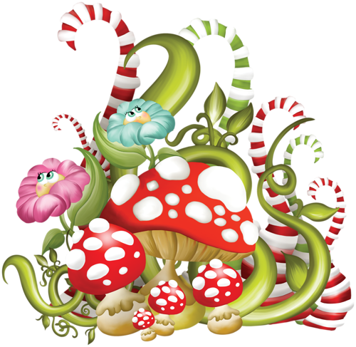 Fairy Mushroom Drawing Download - Free Fairy Mushroom Clipart Png (500x487)