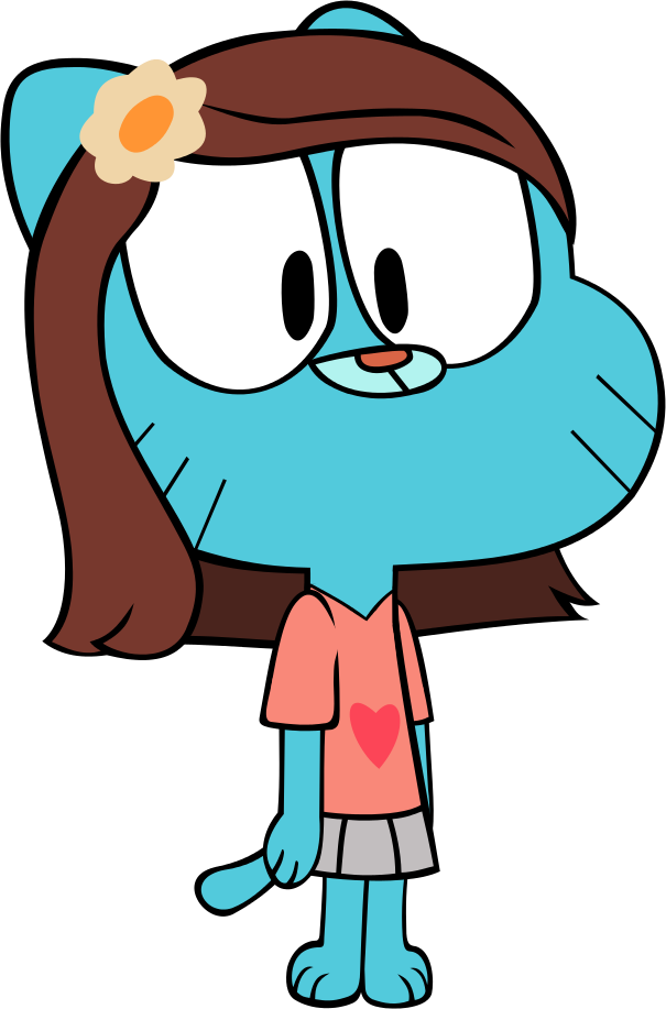 Gumball Dressed As A Girl By Megarainbowdash2000 - Nicole At Gumball's Age (605x917)