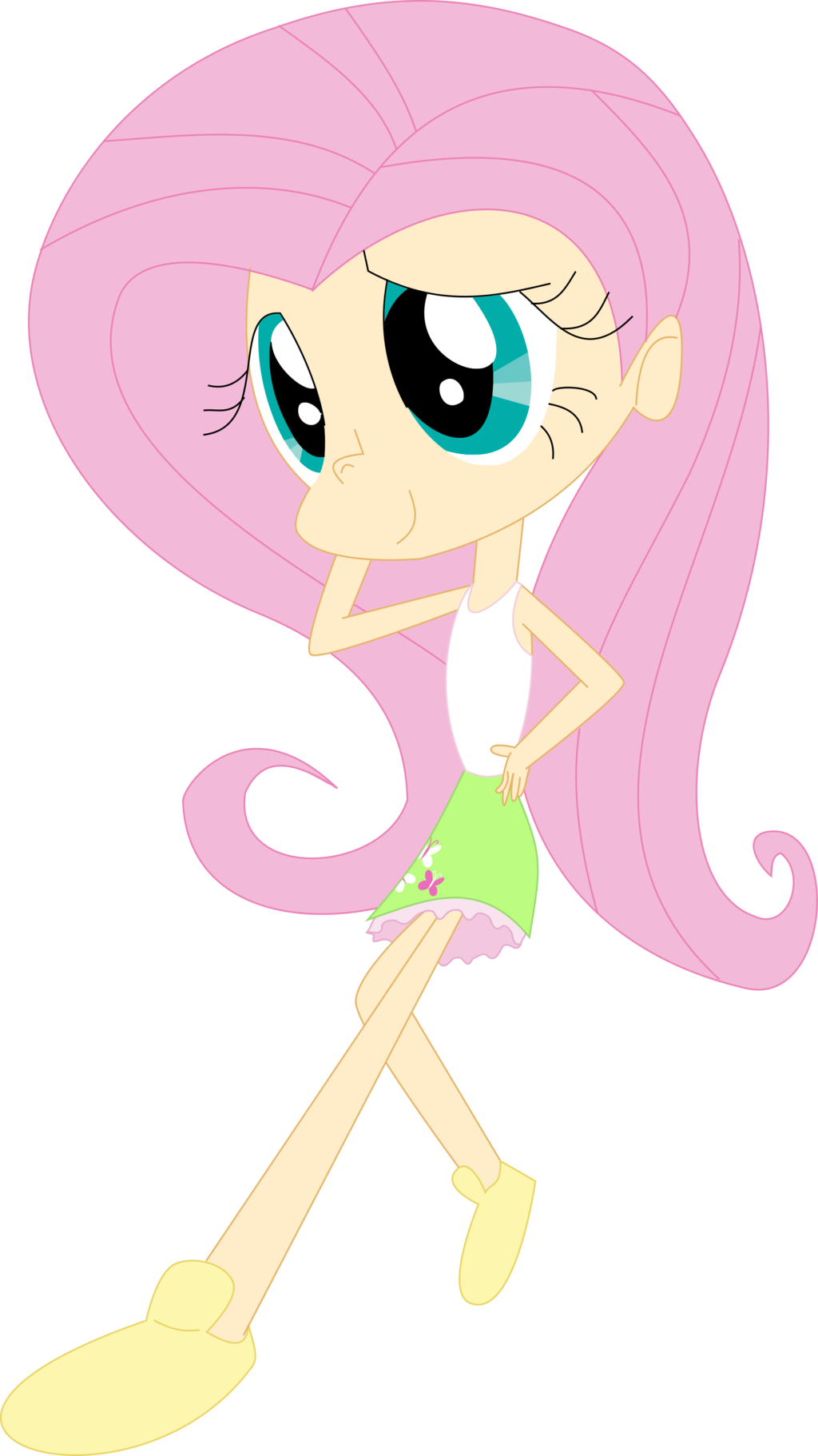 Fluttershy With Equestria Girl`s Dress By Michaelsety - Fluttershy (1024x1822)