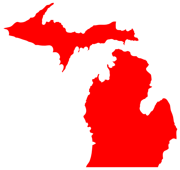 Michigan Map Vector (600x565)