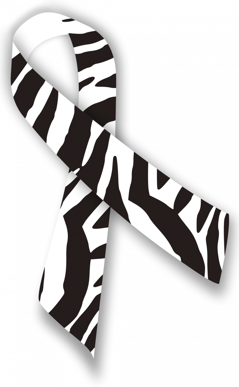 Download Spelndid Zebra Print Awareness Ribbon - Download Spelndid Zebra Print Awareness Ribbon (768x1244)