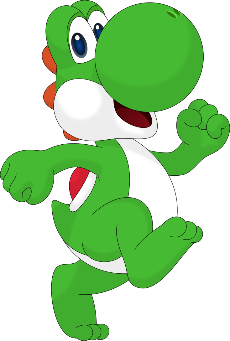 Yoshi The Happy Barefoot Dino By Porygon2z - Yoshi Shaped Puzzle 200 Pieces (734x1089)