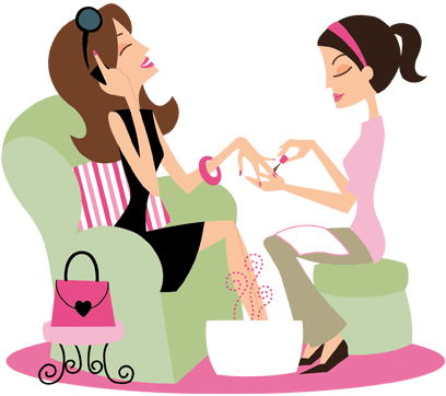 Inspirational Pedicure Clip Art California Nails Day - Nail Spa Day (408x362)