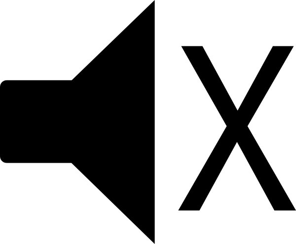 Mute Black And White Clipart (600x495)