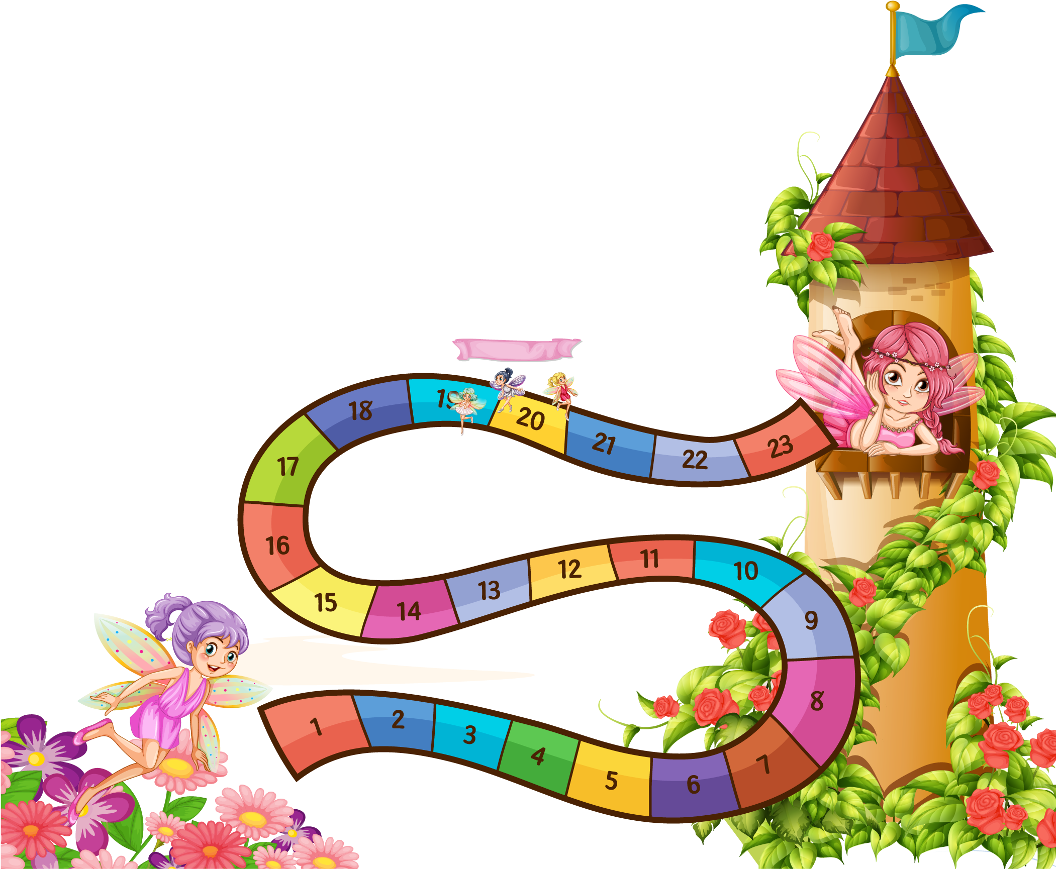 Board Game Euclidean Vector Fairy Illustration - Board Game Euclidean Vector Fairy Illustration (2100x2100)