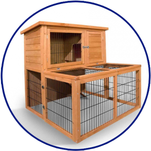 Double Storey Chicken Coop With Run - 2 Storey Fir Wood Rabbit Hutch W Large Under Run (300x400)