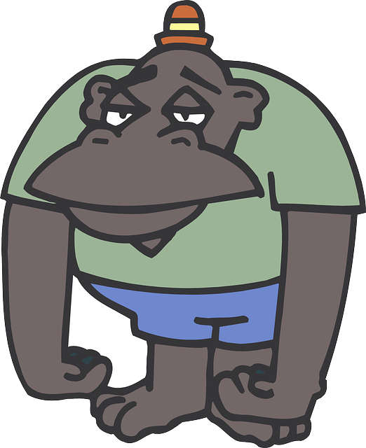 Animal Cartoon, Ape, Clothing, Hat, Sad, Animal - Animal In Clothes Cartoon (522x640)
