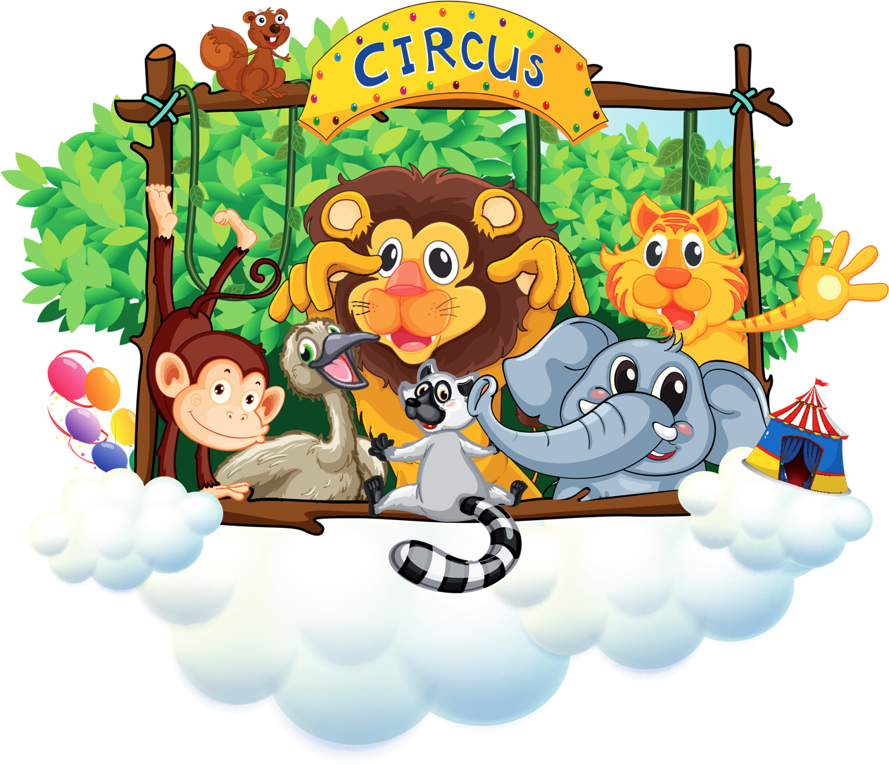 Carnival ~ Circus - Animals Png Kids (1280x1086)
