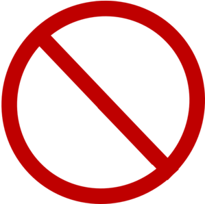 Red No Circle With Line Clipart - Blank No Smoking Sign (700x297)