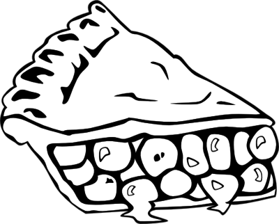 Coloring Trend Thumbnail Size Black And White Girl - Cherry Pie Coloring Page (400x322)