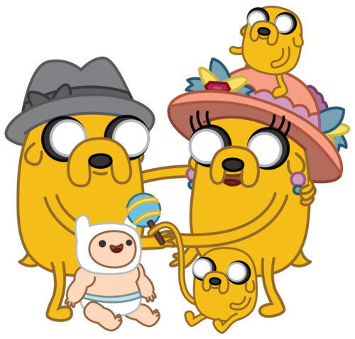 The Dog Family From Adventure Time - Adventure Time Joshua And Margaret (500x478)