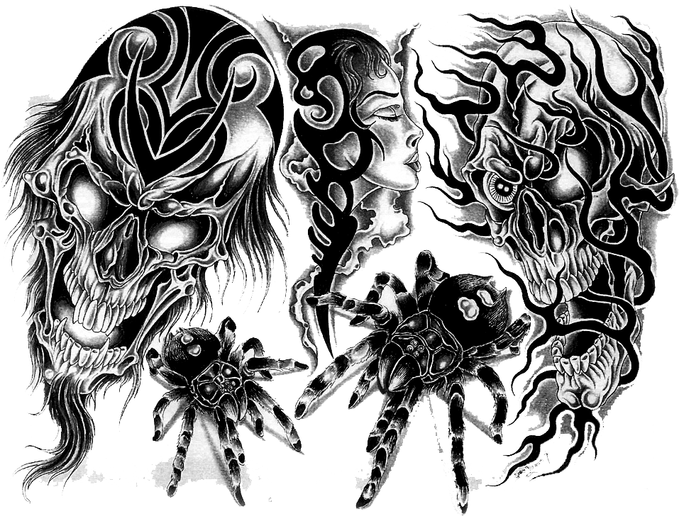 Cowboy Skull Stencil Download Tattoo Designs Transparent Background
