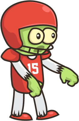 Zombie Football Player Cartoon (500x500)