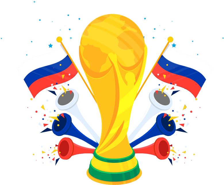 World Football Cup Background With Trophy Free Vector - Bolão Copa Do Mundo 2018 (1024x1024)