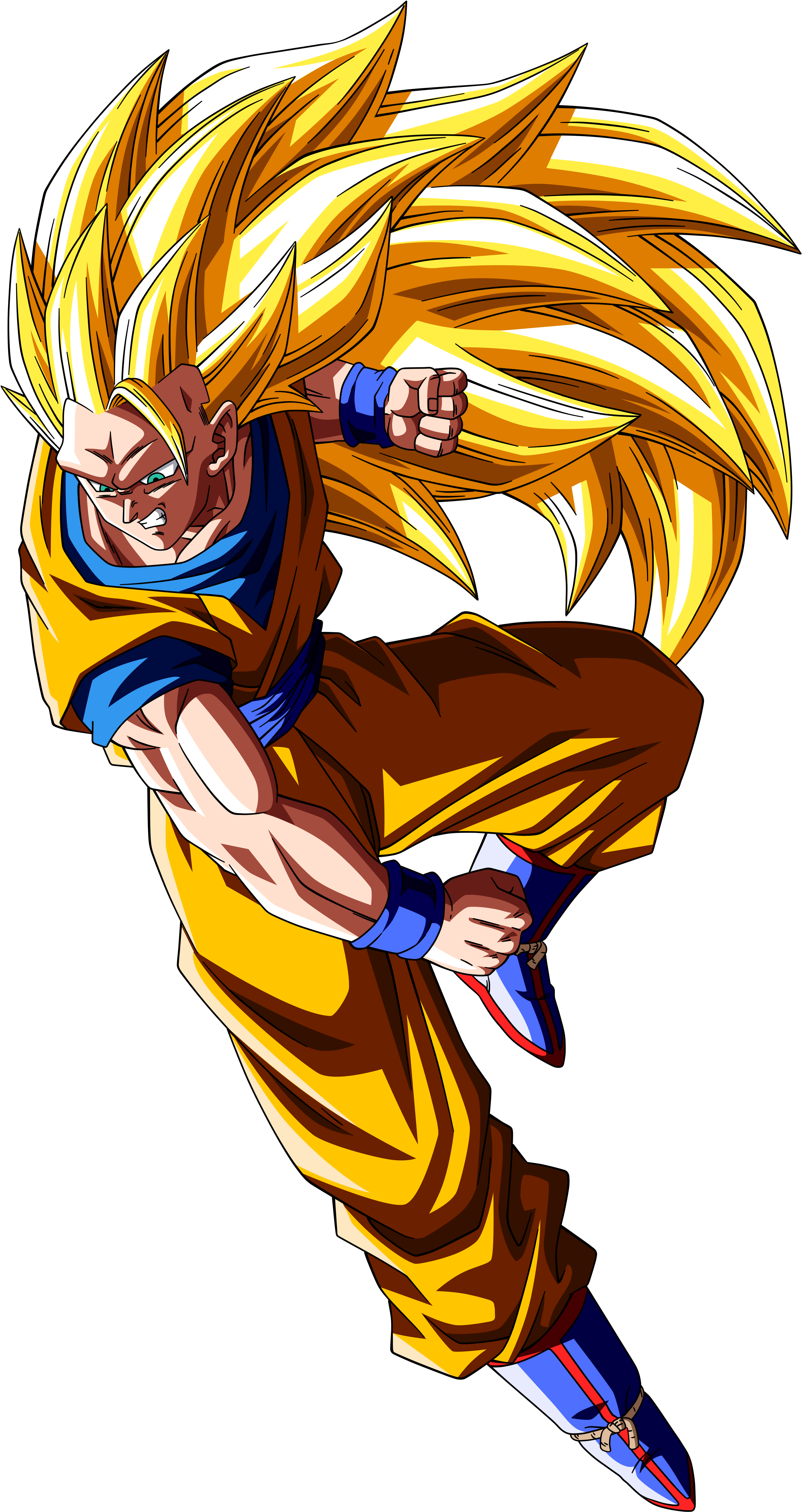 Goku Majin Buu Vegeta Dragon Ball Z Dokkan Battle Gohan - Dbz Goku Ssj 3 (4599x6746)