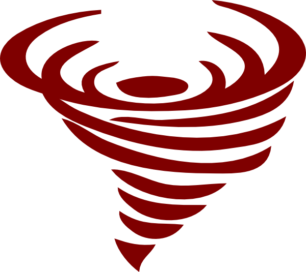 Red Tornado Clip Art (600x535)
