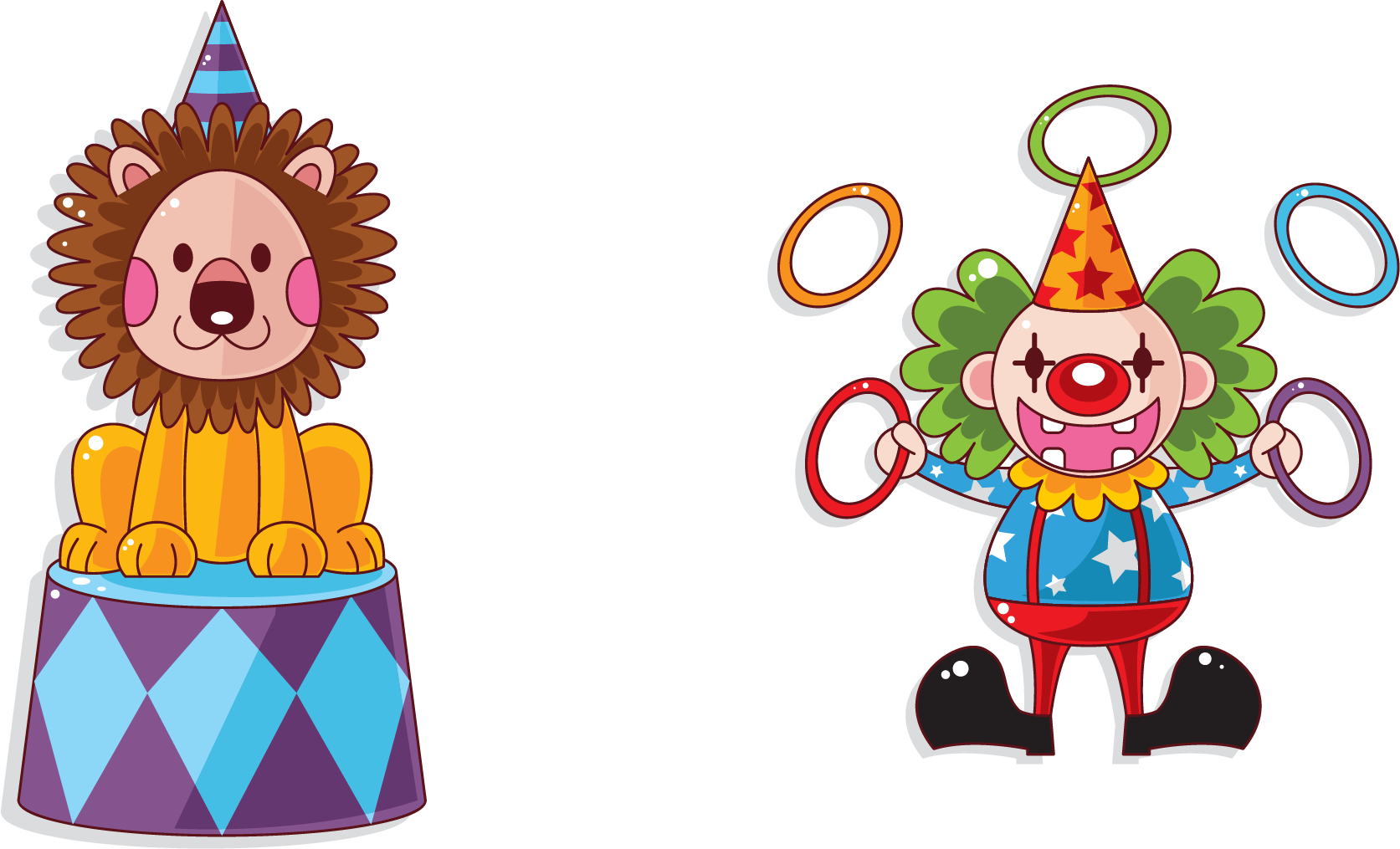 Lion Circus Cartoon Clown - Lion Circus Cartoon Clown (1673x1015)
