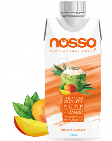 Agua De Coco Nosso Coco Mango 330 Ml Br - Coconut (455x455)