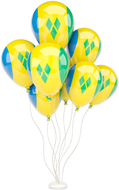 Illustration Of Flag Of Saint Vincent And The Grenadines - Balloon (640x480)
