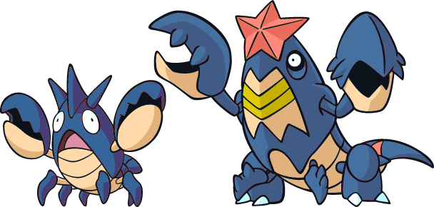 Corphish And Crawdaunt By High - Sharpedo And Crawdaunt (608x290)