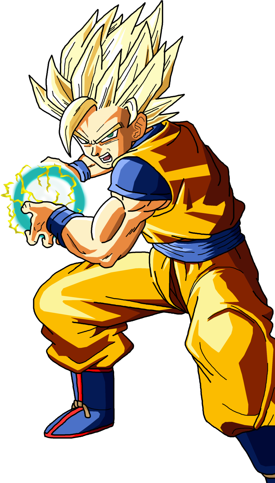 Goku Ssj2 Dokkan Battle Render By Fradayesmarkers On - Dbz Dokkan Battle Renders (1024x1617)