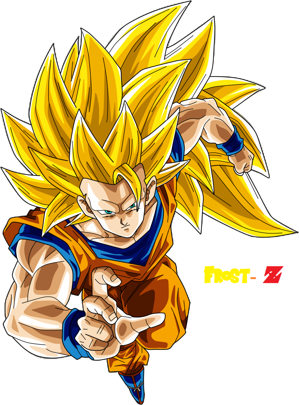 Goku Super Saiyan 3 By Frost Z-d9u5ldf - Goku Super Saiyan 3 (1024x1385)