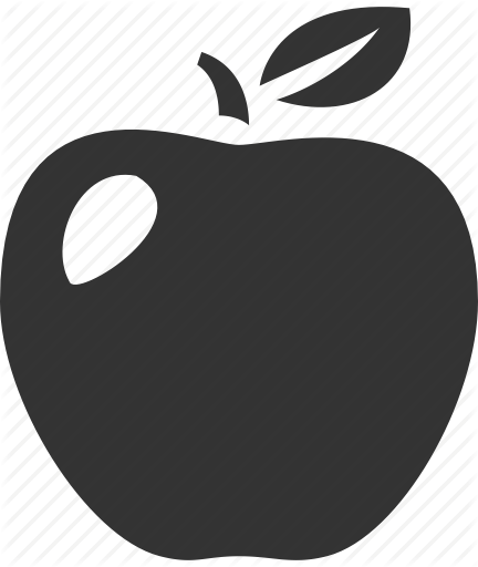 Apple, Fruit Icon - School Apple Icon Png (432x512)