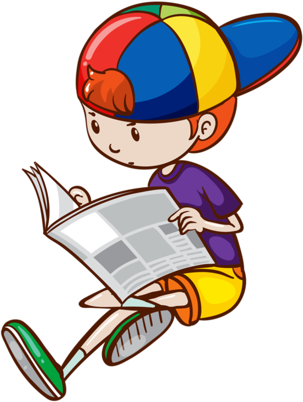 Personnages, Illustration, Individu, Personne, Gens - Girl Reading Clipart (600x792)
