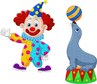 Kaz Creations Cartoon Baby Clown Circus - Circus Cartoons (400x400)
